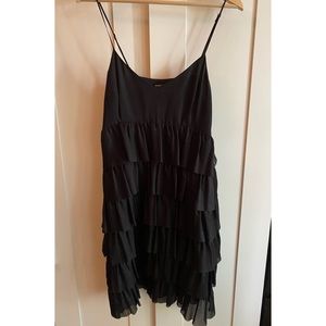 Club Monaco Tiered Micro Pleat Ruffle Dress